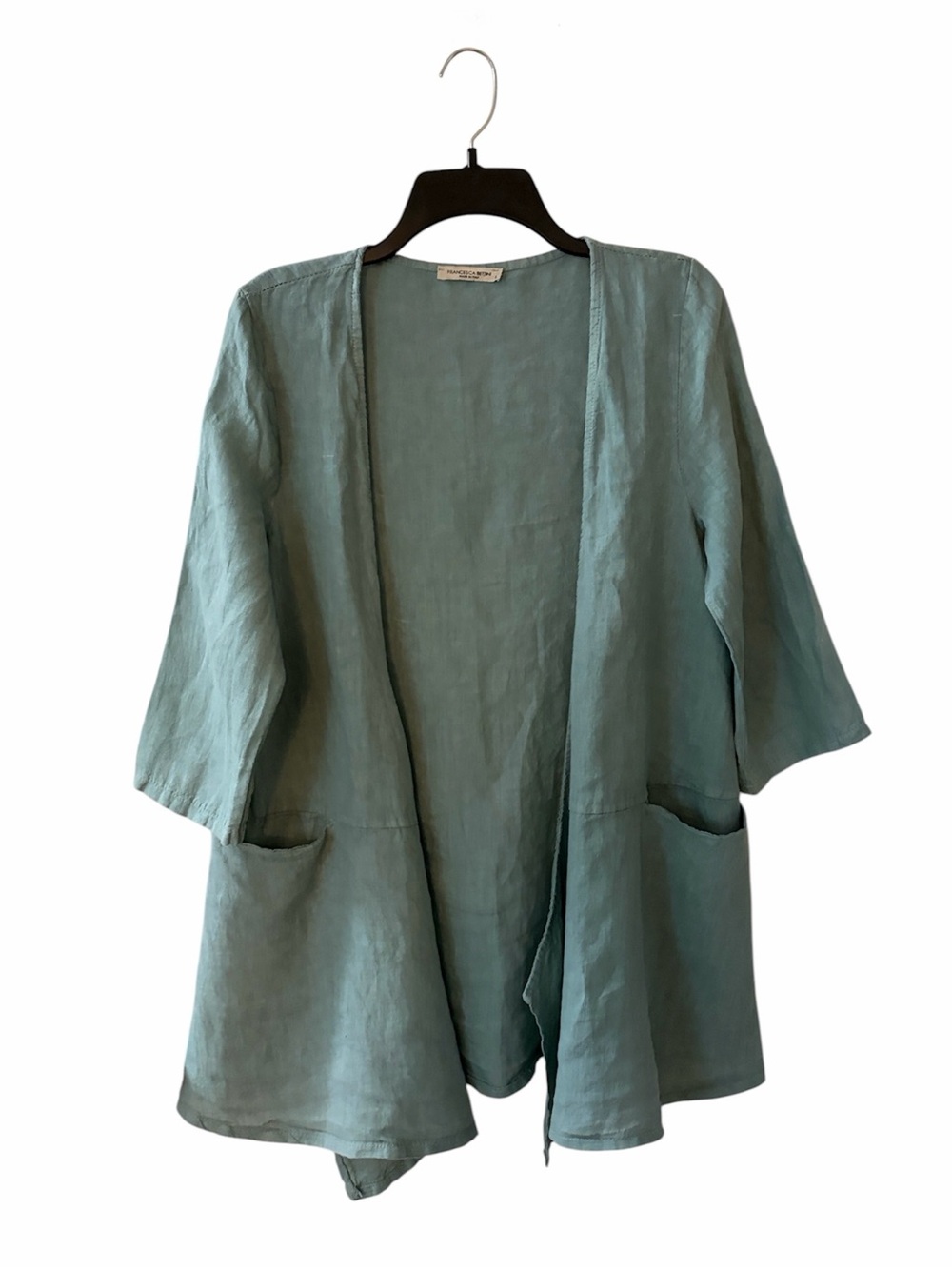 Francesca Bettini ($70) Made In Italy Linen Open Tunic - PTP 20
